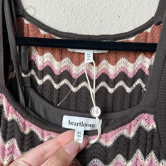 NWT Heartloom Bennet Chevron Knit Maxi Dress Size XS - Picture 4 of 8